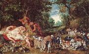 Nymphen Satyrn und Hunde Peter Paul Rubens